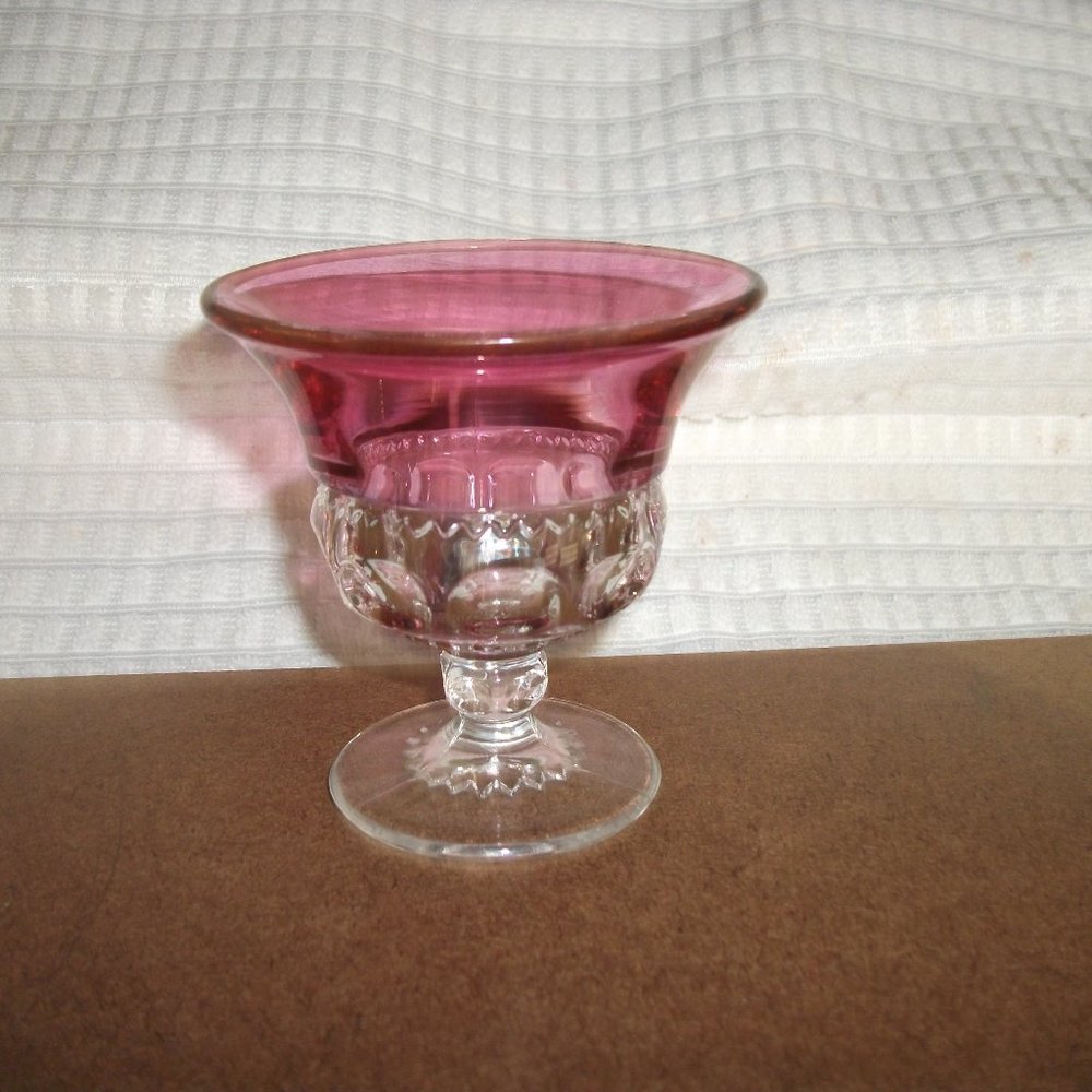 Vintage TIFFIN-FRANCISCAN  Oyster or Fruit Cocktail King's Crown-Cranberry